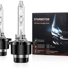 Starmotor D4S 5000K 35W HID Xenon Headlight Bulbs High Low Beam automotive bulb 42402 66440 42402XV Replacement Waterproof Design Headlight Lamps Head Lights for 12V Car Pack of 2 Car Headlamps