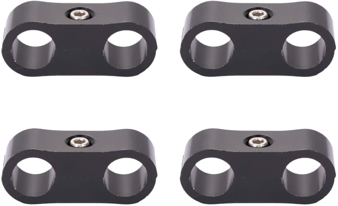Wakauto 4Pcs Wire Clip Cable Fastener Stainless Steel Cable Clamp Pipe Clamp Metal Clamp Rubber Cushioned Cable Clamp