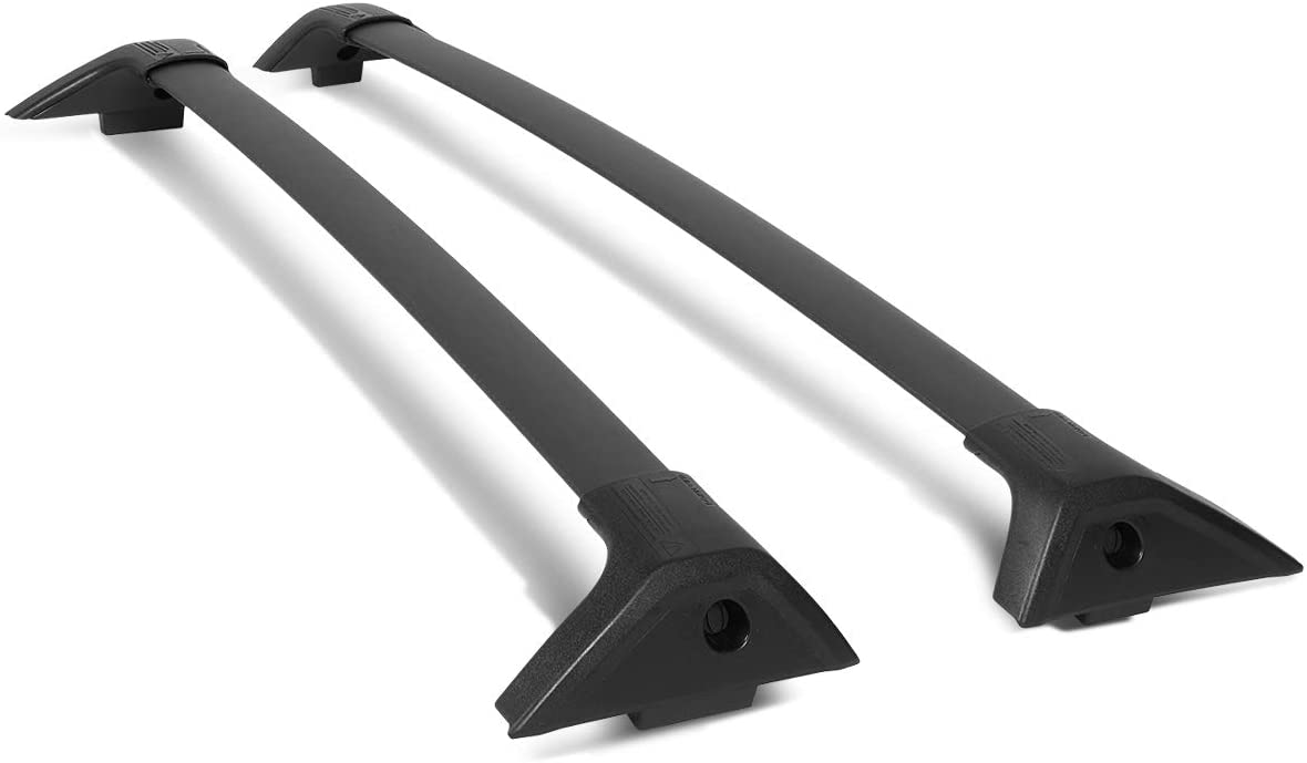 DNA MOTORING XY-6003 Factory Style Matte Roof Rack Rail Cross Bar for 19-20 Rav4, Black
