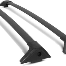 DNA MOTORING XY-6003 Factory Style Matte Roof Rack Rail Cross Bar for 19-20 Rav4, Black
