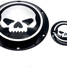 4 in 1 Skull Engine Derby Cover Timer Cover Brake Cylinder Cover Chain Inspection Cover Compatible with/Replacement for Harley Sportster Iron XL883 1200 48 72 Nightster Roadster