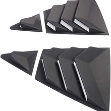 IKON MOTORSPORTS | Window Louvers Compatible With 20-21 Toyota Corolla | Matte Black Rain Sun Shade Guards Quarter Panel Side 4PC Set