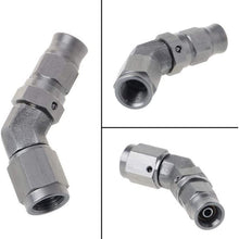 Hermoso Tight an -3 AN3 JIC 45 Degree Stainless Steel PTFE Custom Brake Hose Fitting (Color : Silver)