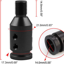 Pursuestar Universal Aluminum Shift Knob Adapter Retainer Shifter for Non Threaded BMW Mini M10x1.5 (Silver)