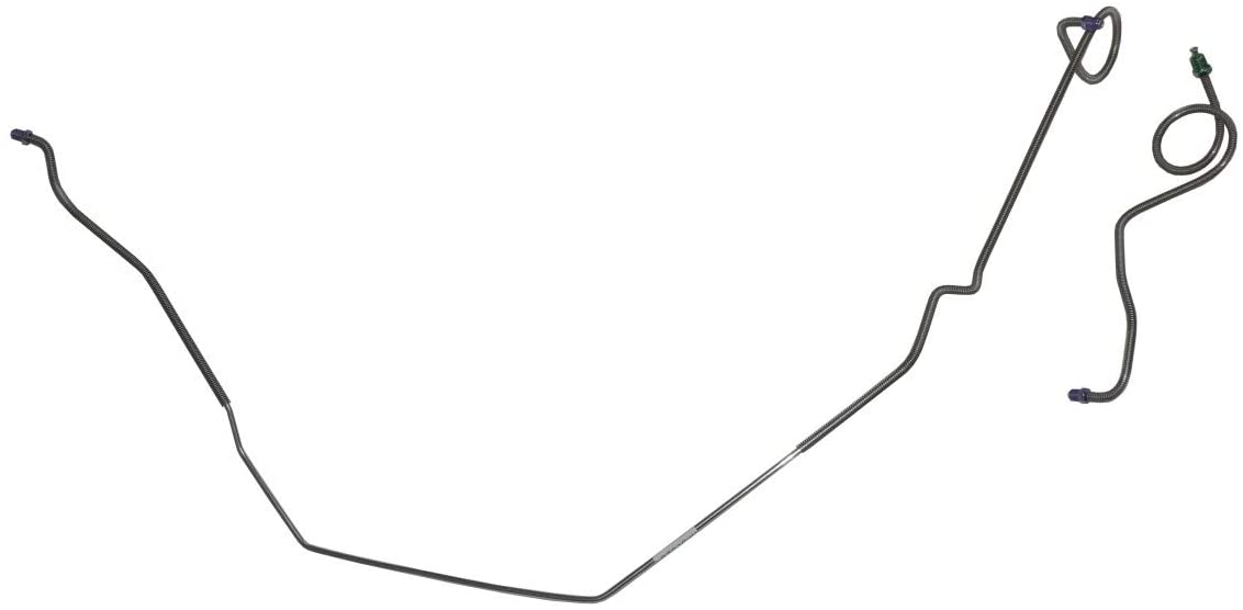 Inline Tube (V-5-2 Compatible with 1969 Pontiac Firebird Power Disc Brakes, Right and Left Front Brake Line Set Stainless Steel