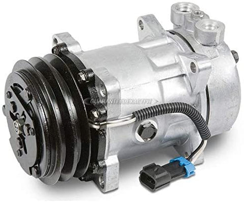 AC Compressor & 2 Groove 125mm A/C Clutch For Mazda RX-7 FB Kenworth & Peterbilt Replaces Sanden SD7H15 12v 4696 4426 - BuyAutoParts 60-02043NA New