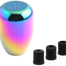 YILE 5 Speed Gear Stick Shifting Knob, Chrome Finish Aluminum Alloy MT Car Shifter Handle Fit Most Automatic Manual Vehicles (Regular Style)