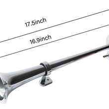 Micozy Single Air Horn 12V 150DB Super Loud Chrome Trumpets with Compressors for Car Truck Train Van Boat Universal