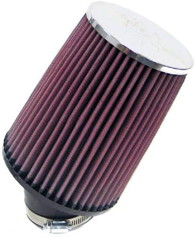 K&N Universal Clamp-On Air Filter: High Performance, Premium, Washable, Replacement Filter: Flange Diameter: 2.75 In, Filter Height: 7 In, Flange Length: 2.5 In, Shape: Round Tapered, RC-4790