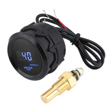 2 Inch 52mm Car Blue LED Digital Water Temperature Fahrenheit Gauge Kit with Temp Sensor Black