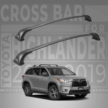 BougeRV Car Roof Rack Cross Bars for 2014-2019 Toyota Highlander with Side Rails, Aluminum Cross Bar Replacement for Rooftop Cargo Carrier Bag Luggage Kayak Canoe Bike Snowboard Skiboard