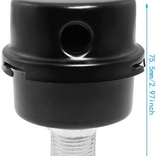 WHYHKJ 1/2" Thread 20mm Air Compressor Parts Metal Air Compressor Intake Filter Noise Muffler Silencer, Black