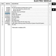 Starter Switch,Club Car DS Electric Golf Cart 1996-Up Ignition Key Switch, 36 Or 48 Volts,Suit 101826201