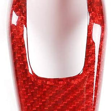 YIWANG Red Real Carbon Fiber Gear Shift Knob Head Cover for Land Rover Range Rover Sport 2018 2019 2020 Car Accessories