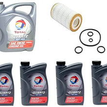 Oil Filter Change Kit 1 Engine Oil Filter Mann HU718/5x / 0001802609 + 9 Qrts of Total Synthetic Oil 5w30 for: Mercedes W202 W210 W203 W211 W220 W221 Dodge