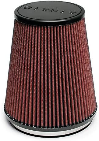 Airaid 701-461 Universal Clamp-On Air Filter: Round Tapered; 6 in (152 mm) Flange ID; 8 in (203 mm) Height; 7.25 in (184 mm) Base; 5 in (127 mm) Top