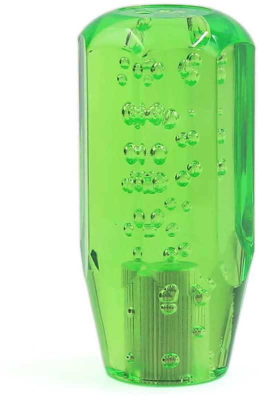 uxcell Unviersal 100mm Green Crystal Bubble Car Gear Shift Knob Shifter Lever