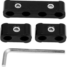 12Pcs Aluminum Alloy Braided Engine Spark Plug Wire Hose Separator Clamp Fitting Kit for 8mm 9mm 10mm(Black)