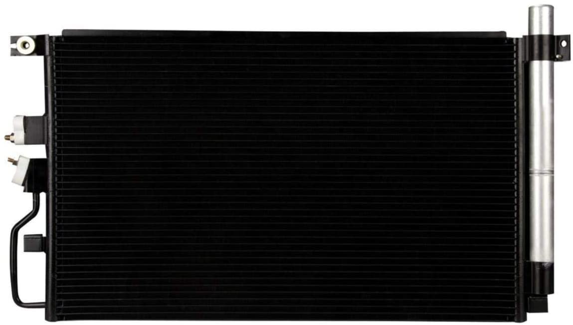 VioletLisa All Aluminum Air Condition Condenser 1 Row Compatible with 2007-2009 XL-7 3.6L V6 Without Oil Cooler