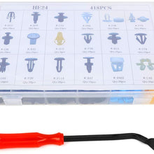 ROADFAR 418 Pcs Car Fasteners Retainter Clips Push Type Fender Rivet Clips fit for GM Ford Toyota Honda