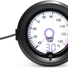 XinQuan Wang 52mm LCD Liquid Crystal 7 Color Virtual Pointer Display Water Temperature Meter Celsius Auto Gauge (Color : with 30mm, Size : Free)