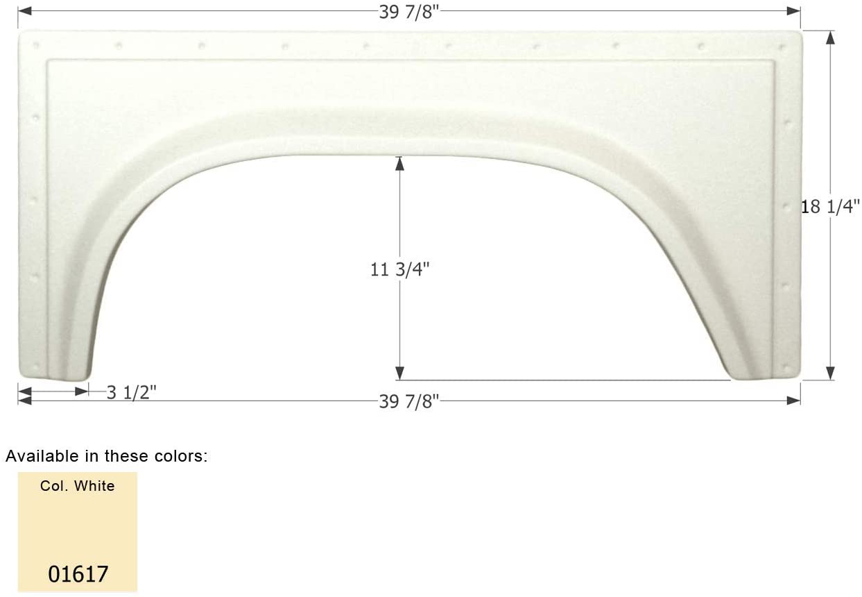 ICON Fender Skirt, Single, FS381, Colonial White