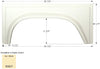 ICON Fender Skirt, Single, FS381, Colonial White