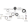 GlowShift 3in1 Analog 60 PSI Boost Gauge Kit with Digital 2200 F Pyrometer Exhaust Gas Temp EGT & 300 F Temperature Readings - 10 Selectable LED Colors - Black Dial - Clear Lens - 2-3/8