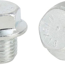 X AUTOHAUX 10 Sets M16x1.5 Metal Car Engine Oil Pan Drain Cap Screw Bolt Plug with Gasket