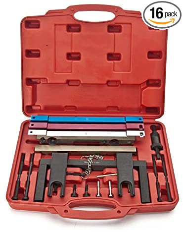 MOSTPLUS Camshaft Crankshaft Alignment Timing Locking Tool Set for BMW N51 N52 N53 N54 N55 Engine-16 Pieces