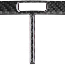 Rear Air Conditioning Vent Fe Cover, Carbon Fiber Car Rear Air Condition Vent Sticker Trim Decoration Fit for A6 2005-2011