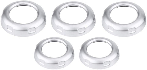 Akozon Car Volume Air Conditioning Knobs Button Trim Cover 5Pcs for Land Rover Discovery 4 LR4 2009-2016
