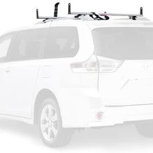 Vantech Factory Roof Rail Clamp-On Ladder Van Rack 60" bar with Side Supports Black