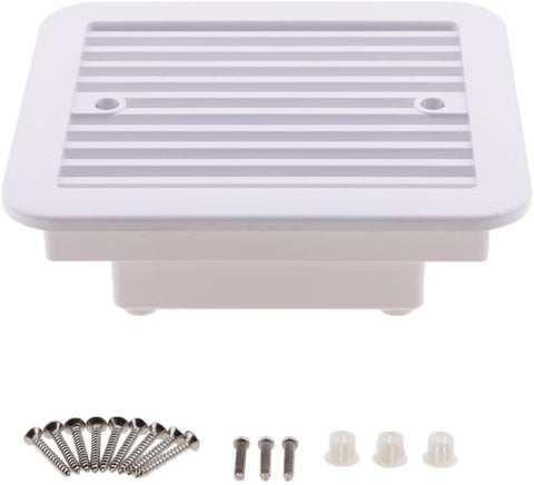 Prettyia 12V White Fridge Vent with Fan RV Trailer Caravan Side Air Ventilation