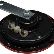 Uniq World Wide Dual Super Tone Loud Blast 139Db Universal Euro RED Round Horns (Quantity 2) High Tone/Low Tone Twin Horn Kit with Bracket Pair Compact