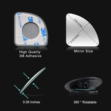 PRETTYGAGA Blind Spot Mirror Frameless Sway Rotate Wide Angle Rear View Mirror HD Glass Fan Shape Pack of 2