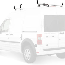 Vantech Transit Connect 2010-13 J2000 Bolt-on Ladder roof Rack 50" Bars White