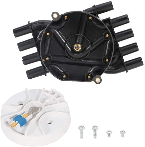 SCITOO Ignition Distributor Cap and Rotor Compatible with 1999-2002 Chev-y Cadillac GMC Savana 5.0L 5.7L for DR474 DR331