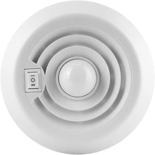 Akozon Roof Fan LED Air Ceiling Ventilation Grille Round for Campers Motorhome Travel Trailer Van 5000R/min 12V