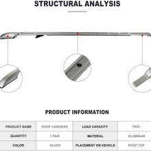 OCPTY Top Rails Roof Rack Fit For Land Rover LR3 2005-2009,for Land Rover LR4 2010-2016 Luggage Racks Rooftop Cargo Carrier Bag Luggage Kayak Canoe Bike Snowboard Skiboard