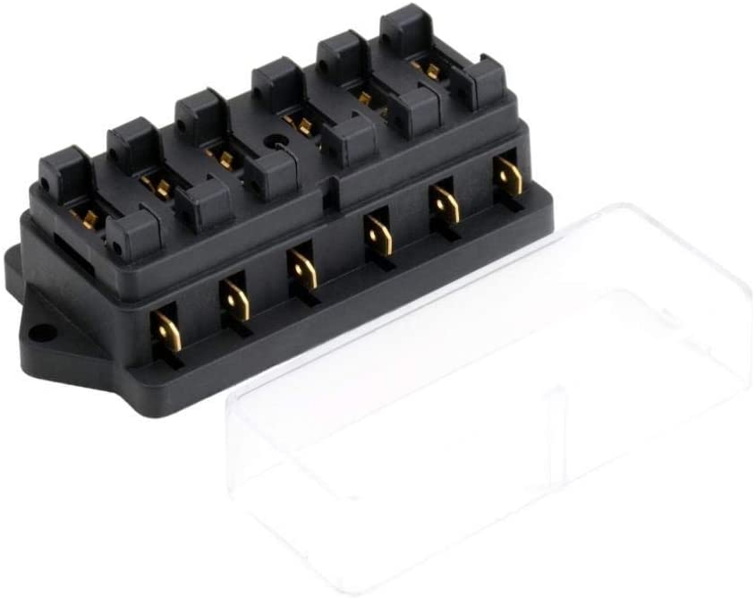 12v 6 Way Fuse Box Block Fuse Holder Box Car Vehicle Circuit Automotive Blade Car Fuse Accessory Tool