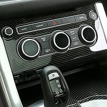 Carbon Fiber Style Console Air Conditioner Button Frame Cover Trim for Land Rover Range Rover Sport 2014-2017
