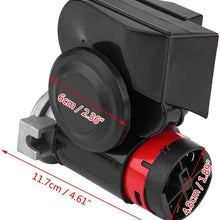 Horns, 12V 139DB Loud Electronic Snail Ultra Compact Dual Air Horn for Motorcycle Yacht Boat