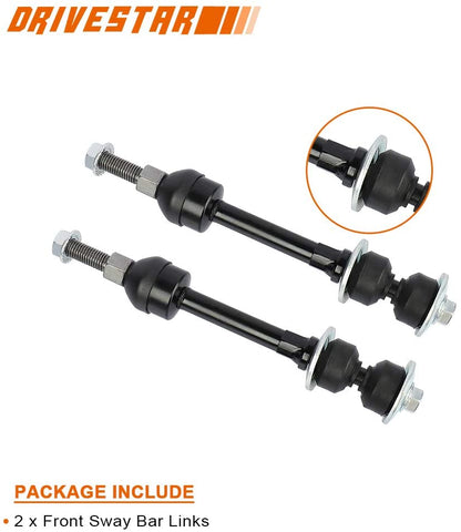 DRIVESTAR BJK1001 Front Sway Bar Links 2 Pcs, for Dodge 2002-2007 Ram 1500, Front Suspension Kit Sway Bar Stabilizer