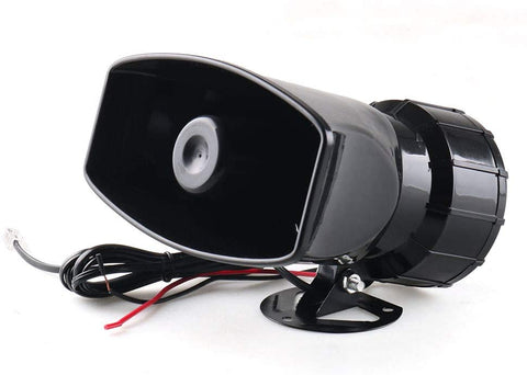 12V 80W 5-Sound Loud Car Warning Alarm Police Fire Siren 130dB Air Horn PA Speaker Car Accessories