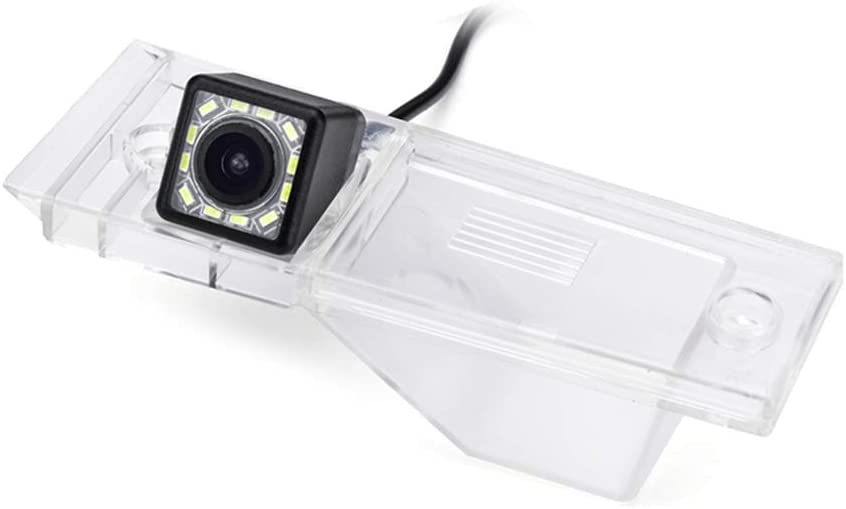 eHANGO Car Rear View Camera with 4 Pin to RCA Cable Bracket License Plate Lights Housing Mount for KIA Grand Carnival (LWB) / KIA Sedona/KIA VQ (China) / KIA Carnival R (South Korea) (12 LED Angle)