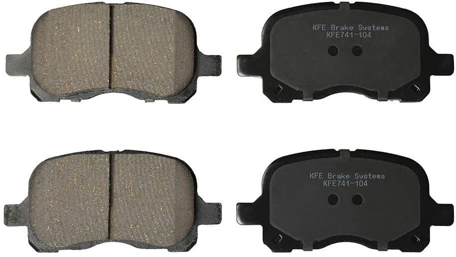KFE KFE741-104 Ultra Quiet Advanced Premium Ceramic Brake Pad Front Set for: 1998-2002 Toyota Corolla; Chevrolet Prizm