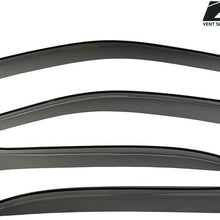 Extreme Online Store Replacement for 2001-2005 Honda Civic Sedan | EOS Visors JDM Tape-On Smoke Tinted Side Window Visors Rain Guard Deflectors DWV-HC0105-4DR-OE