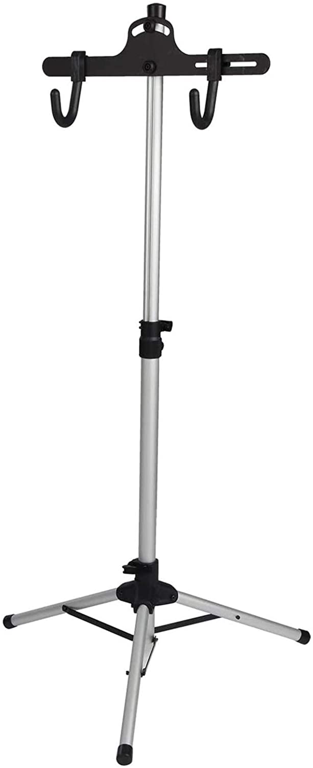 Bluetooth earphone Bike Repair Stand 70-132cm Telescopic Bicycle Maintenance Rack Multi Bicycle Storage Display Stand Parking Rack for Bikes Bike Stand, Adjustable Floor Bicycle Holder
