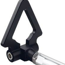 DEWHEL JDM Racing Aluminum Fashion Triangle Tow Hook Front for Scion FR-S BRZ Impreza WRX Sti Toyota 86 (Black)